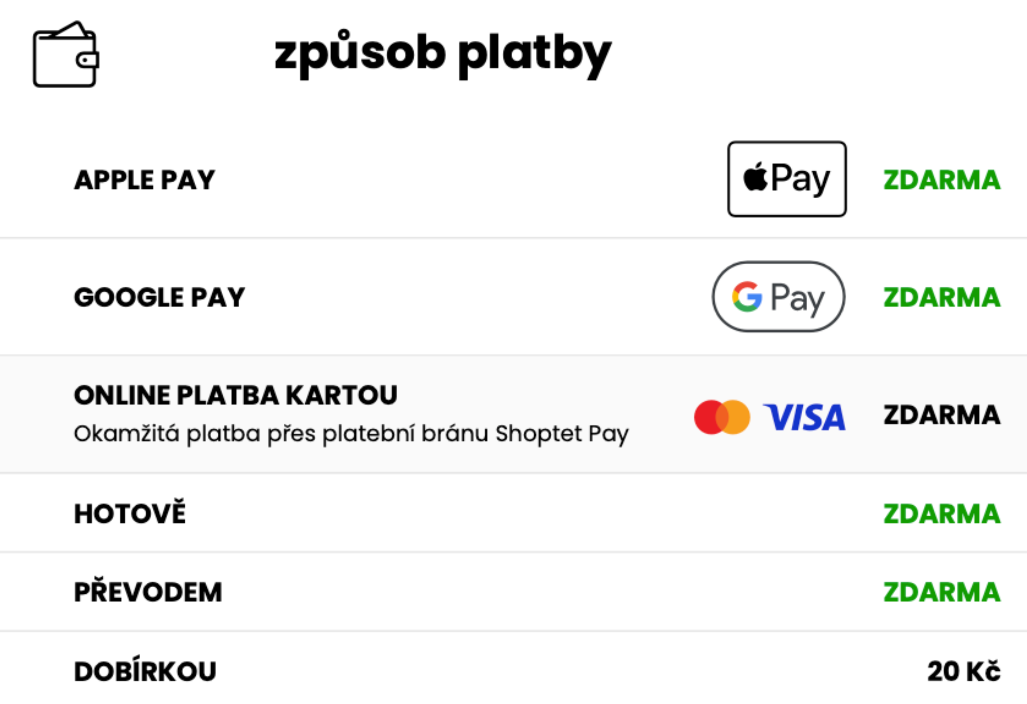 doprava platba¨